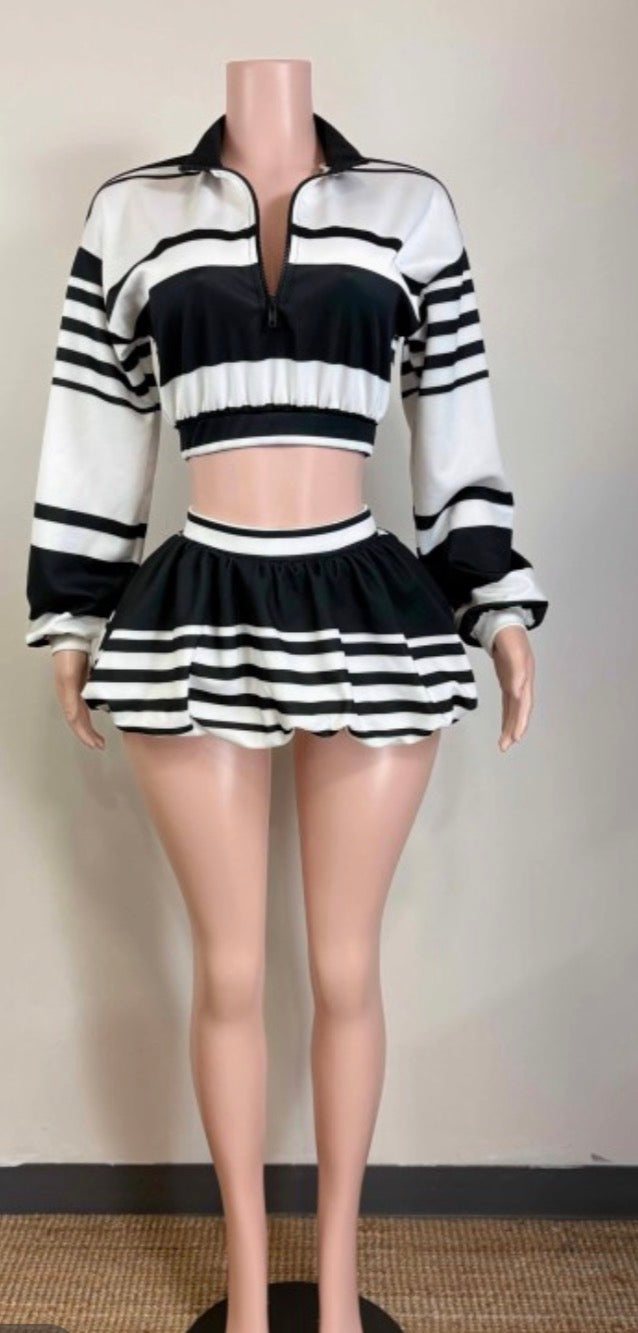 Stripe Me Up Bubble Skirt Set