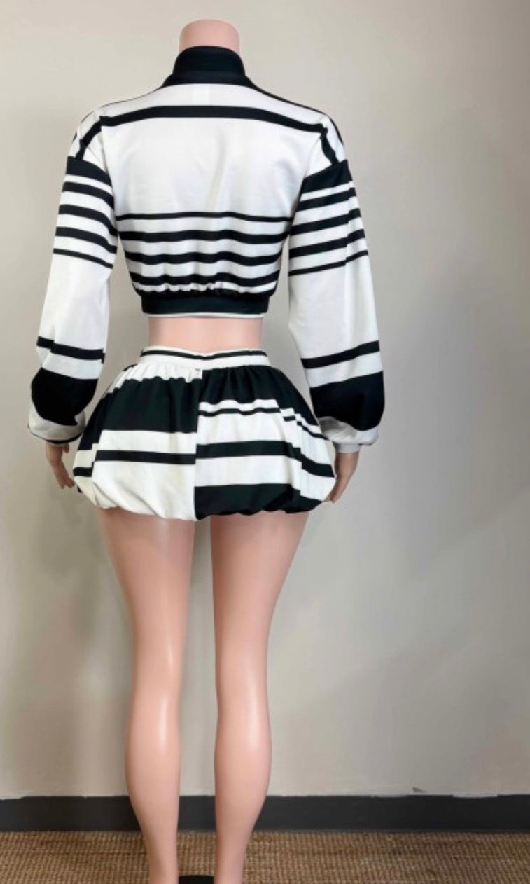 Stripe Me Up Bubble Skirt Set