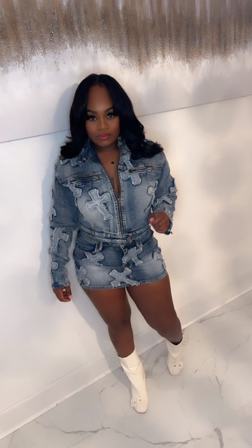 Don't Cross Me Skirt Set