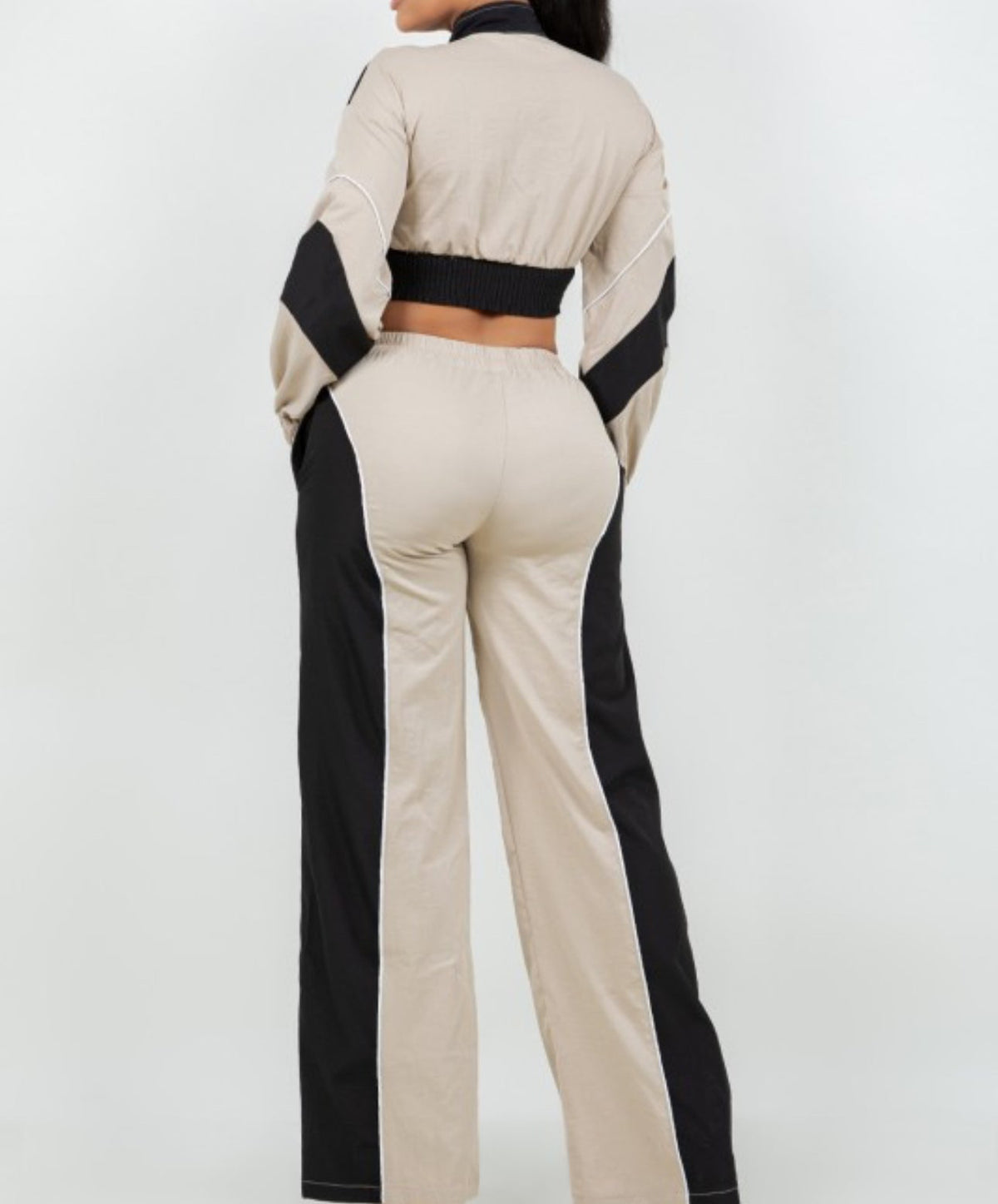 COLORBLOCK WIND-RESISTANT JACKET AND PANT SET