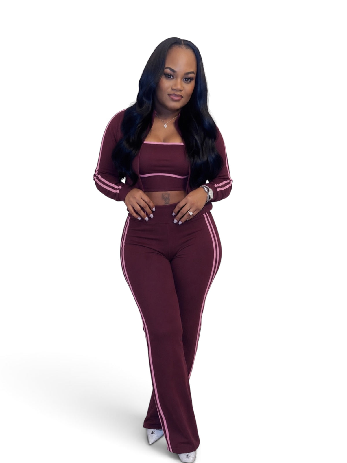 On Track 3- Piece Pant Set