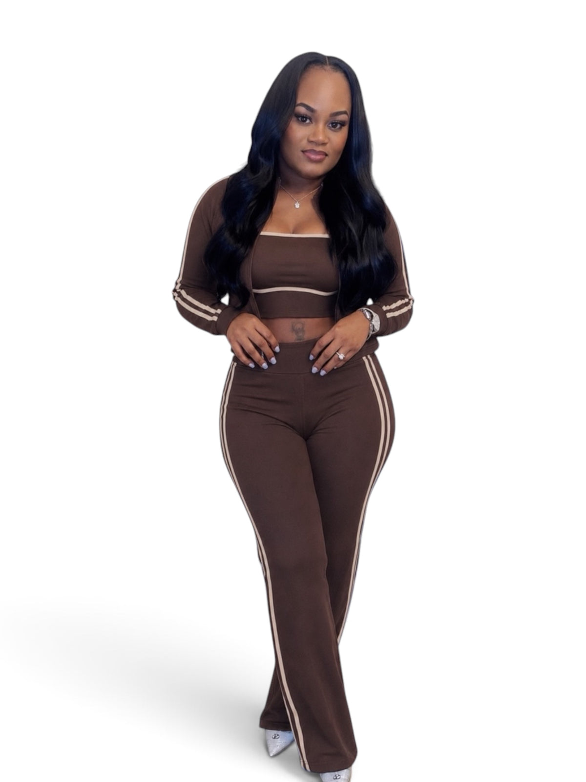 On Track 3- Piece Pant Set
