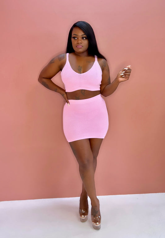 Pink Nicki Skirt Set