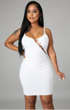 White Safety Pin Dress